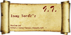 Isay Teréz névjegykártya